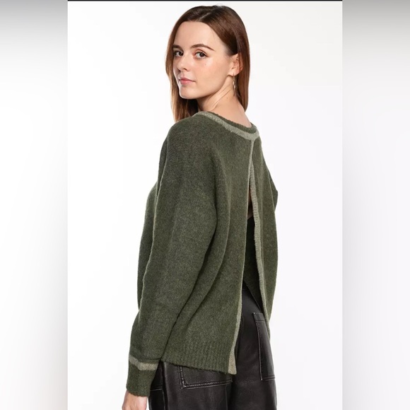 ZARA Green Open Back Sweater - Picture 2 of 11